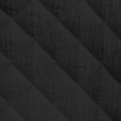 Quilted Double Gauze Black